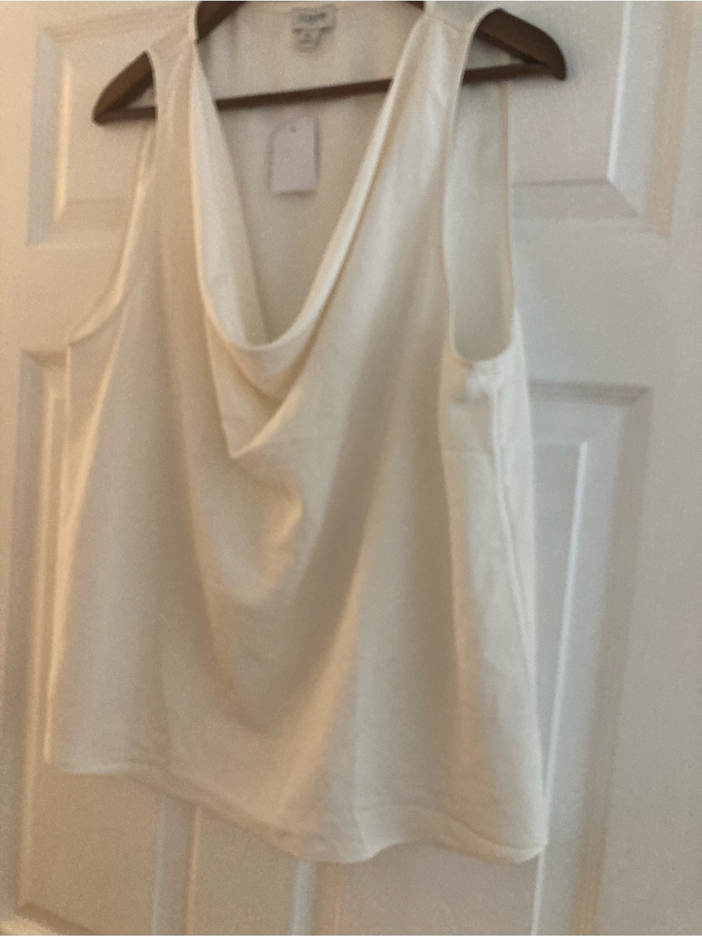 J. Crew XL  NWT off white  sleeveless cowl neck blouse